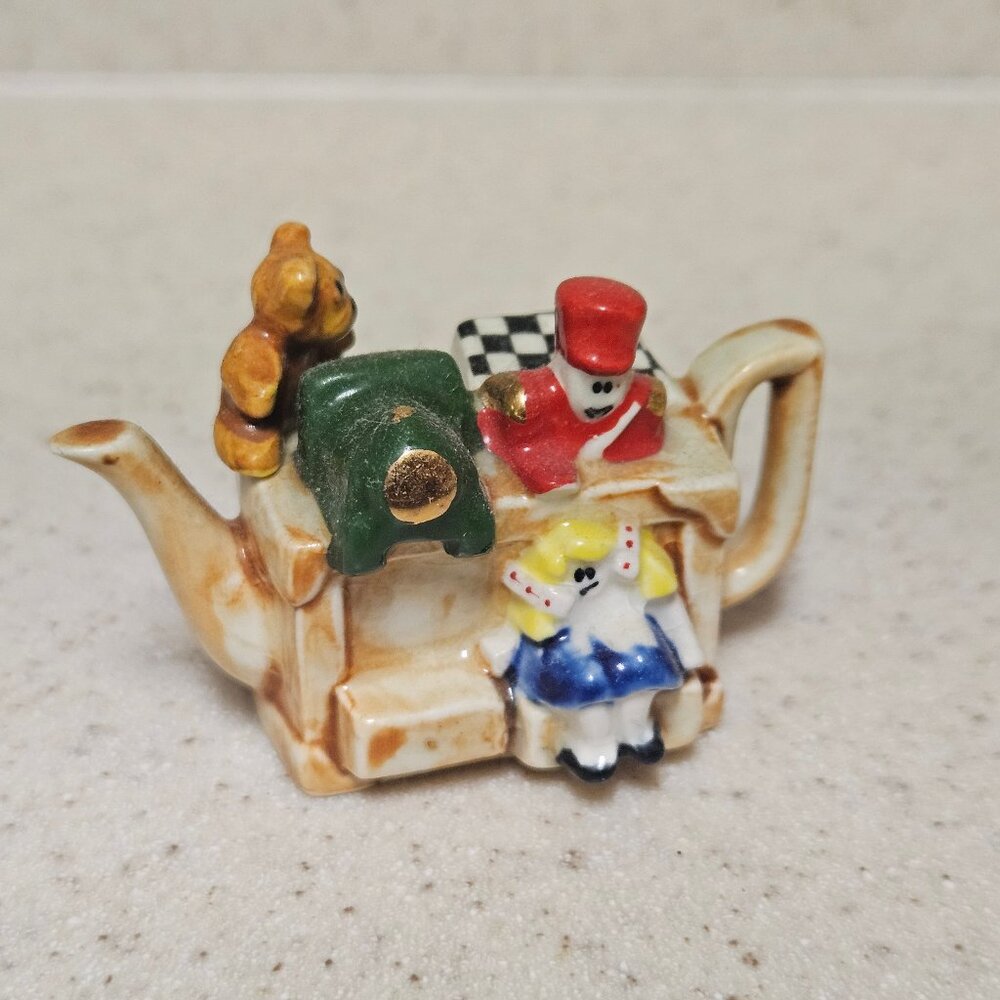 Vintage - Paul Cardew Mini Teapot of Toy Box - Made in England